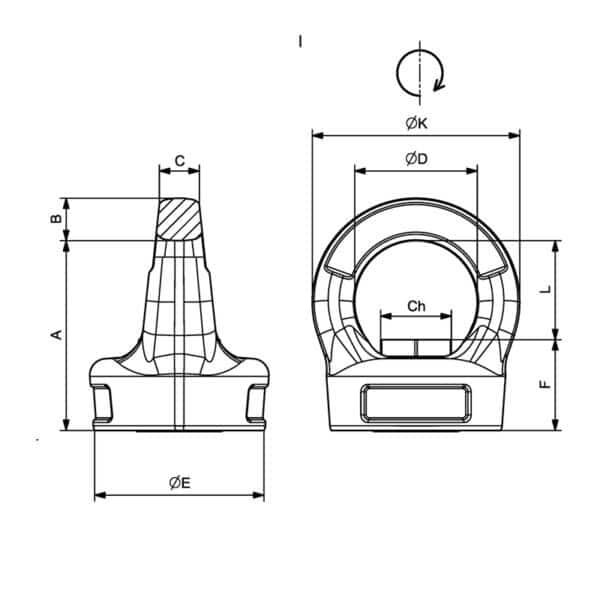 810FX Rotating Eye Nut H.Q.E - Image 2
