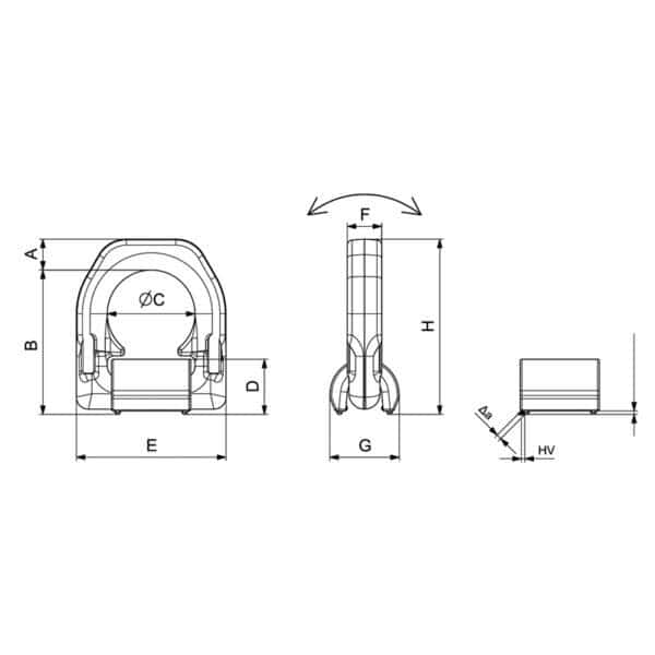 830x Lifting Ring Weld On Type Single Base - Image 2