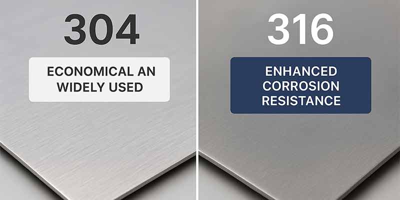 Stainless steel 304 vs 316